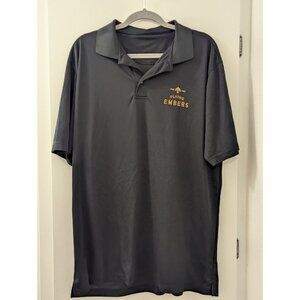 Flying Embers Ojai Cali Mens Black Polo Shirt Short Sleeve Embroidered Logo